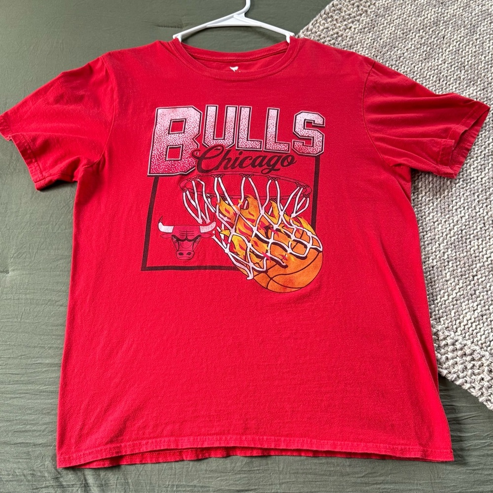 Red Chicago Bulls Graphic T-Shirt